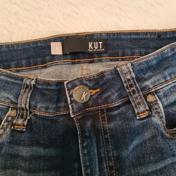 Mia Toothpick Skinny Kut from The Cloth Sz 4 Women's Jeans Destroyed Hem - Picture 5 of 5